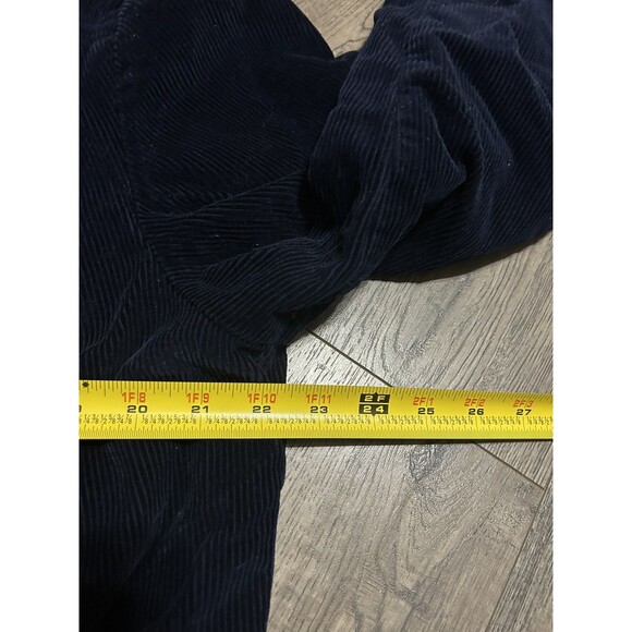 Vintage LL Bean Chore Coat Large Dark Blue Corduroy Brown Contrast Trim Jacke - Picture 3 of 4